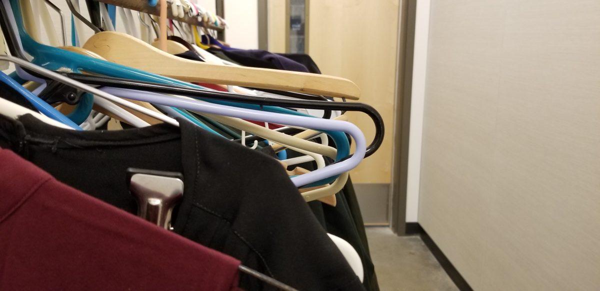 Behind Franklin’s main stage, the costume storage room houses all costumes used for productions. Photo by Jackson Hartigan.