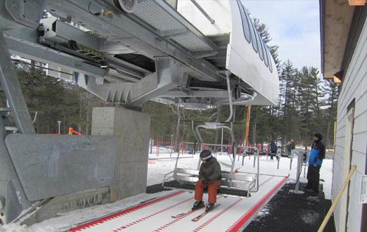 A skier tries out the new Buttercup lift. Photo by Dave Tragethon