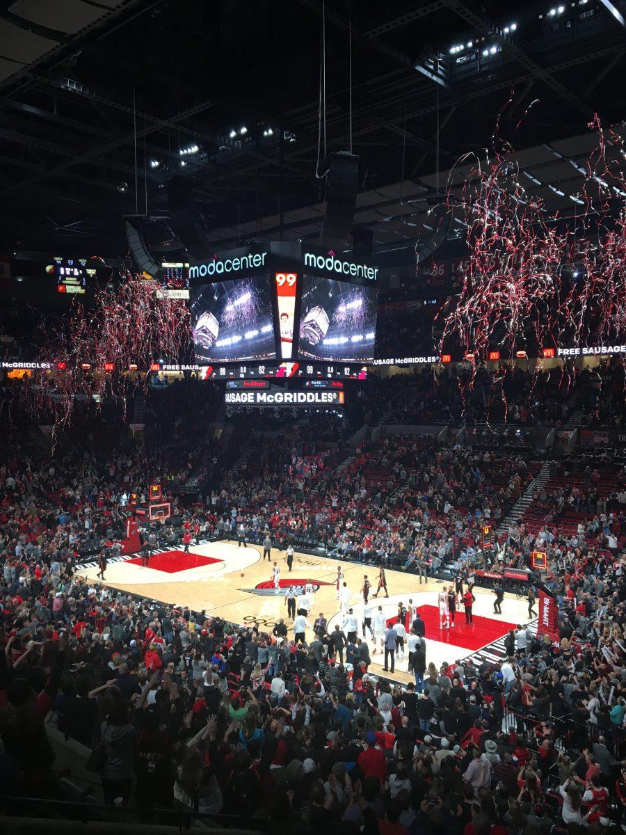 The Trail Blazers take the win against the Miami Heat . Photo by Olivia Sheen (11)