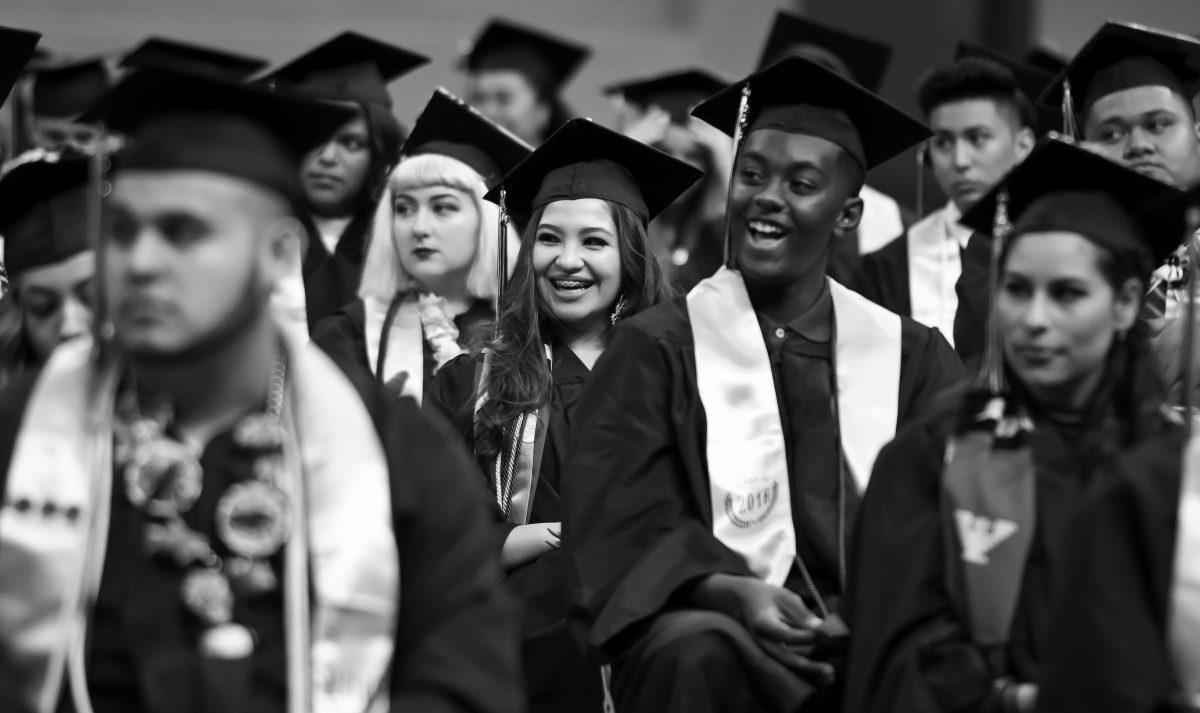 Roosevelt High School graduation at Veteran's Memorial Coliseum Sunday June 5, 2016.  Photo by Portland Public Schools.