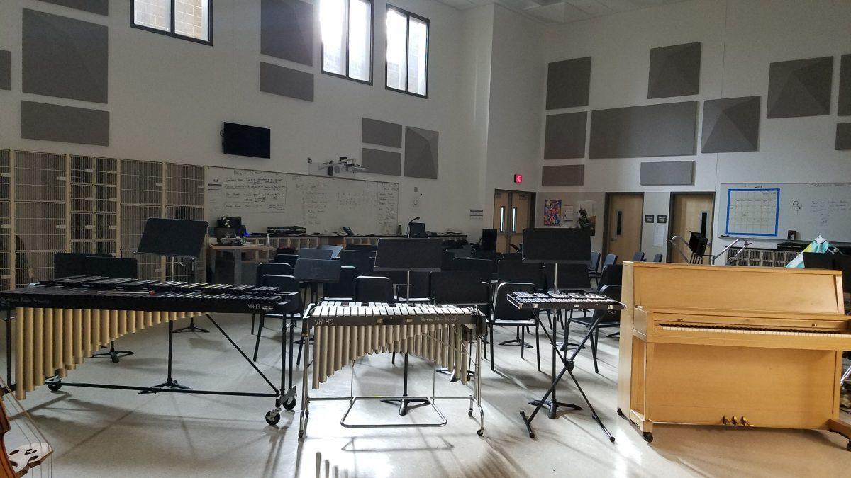 Franklin High School’s band room. As well as funding art programs in schools, Measure 97 would have increased healthcare affordability and senior assistance. To do this, it proposed raising the business tax in Oregon, something its opposition argued would hurt small start-ups. The bill was rejected in 2016. Photo by Nathan Wilk.