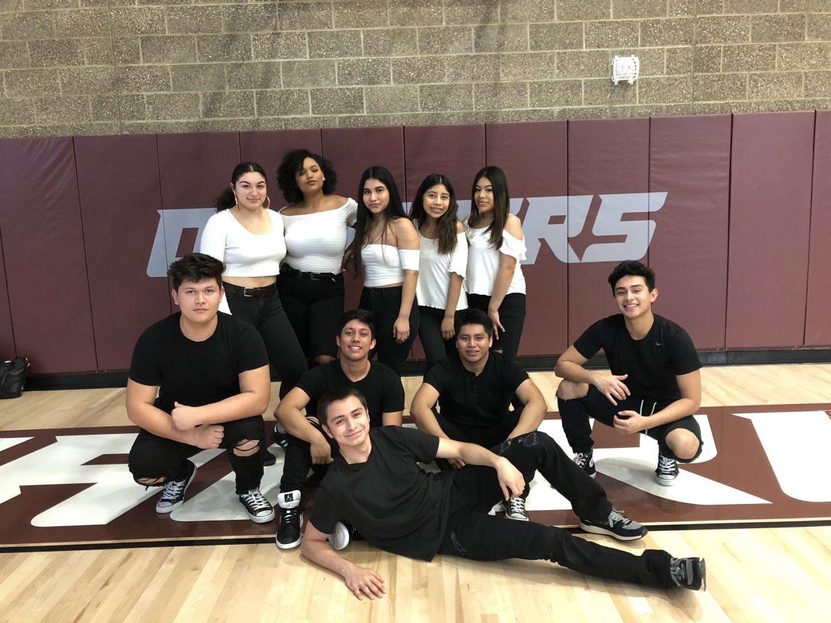 Franklin Latino Club after a performance at the Multicultural Assembly. The Latino community is diverse in language, skin color, and experience. Photo by Gaby Lopez.