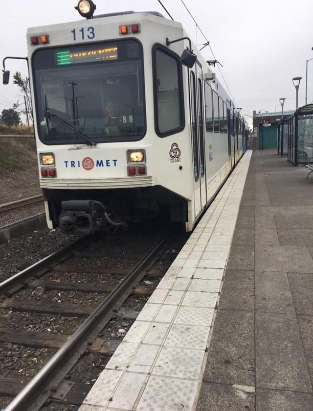 Photo Credit: Sofina Gilbert. 82nd MAX stop. One of the many stops where fare inspectors come to check fares. 

