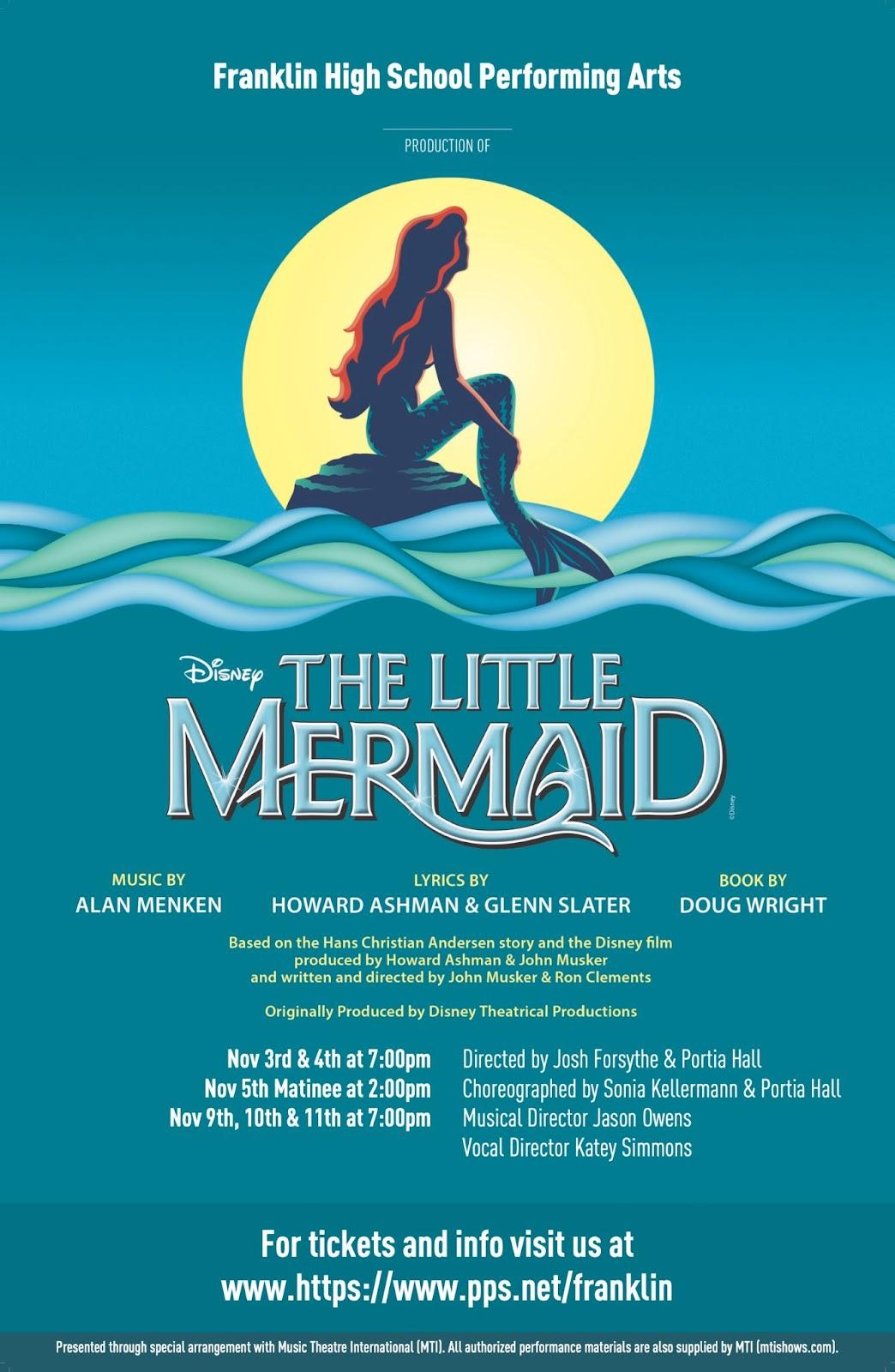 The Little Mermaid Musical The Franklin Post