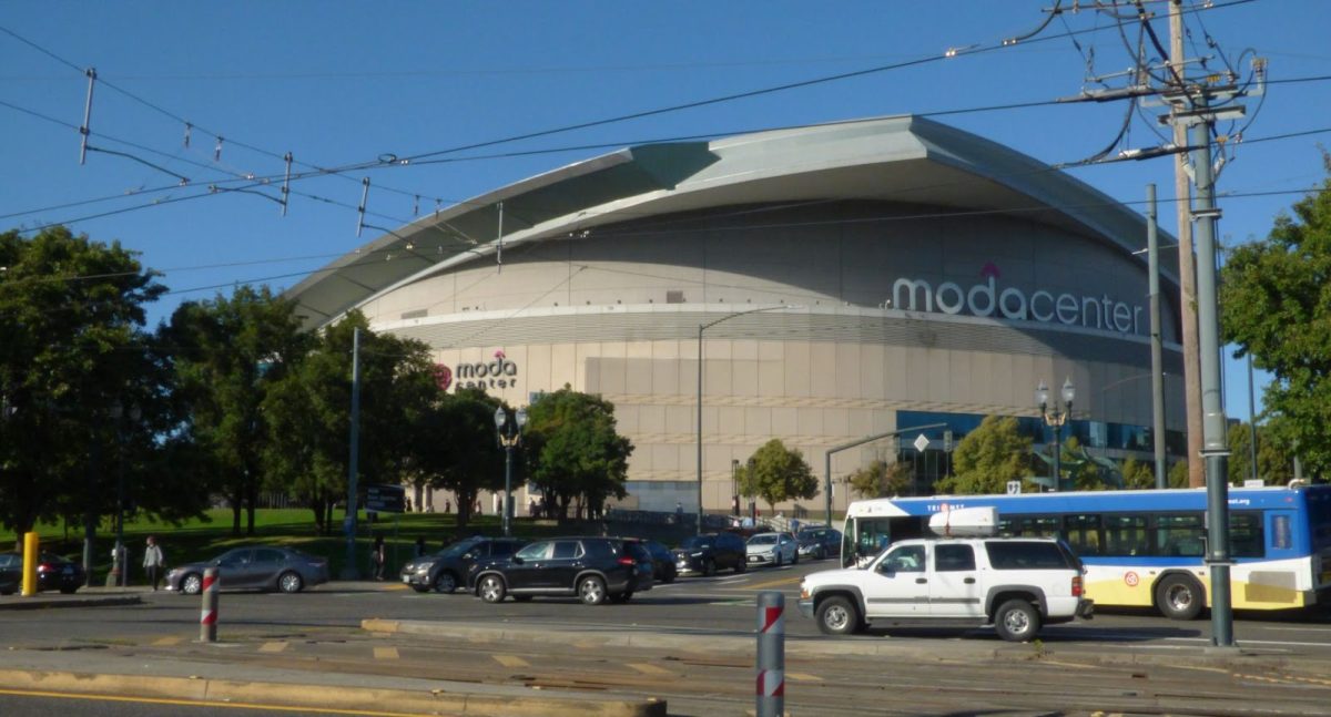 The Moda Center, home of the Portland Trail Blazers. The Blazers are a young team that’s expected to show growth in the 24-25 season. Photo by