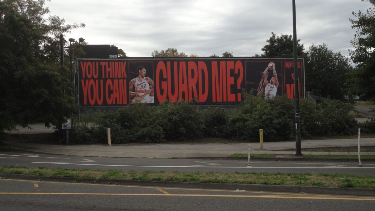 WNBA mural across the street from the Moda Center, the future home of Portland’s new WNBA team. This team will continue to grow Portland’s presence in professional women’s sports. Photo by Dashiell Hampson.