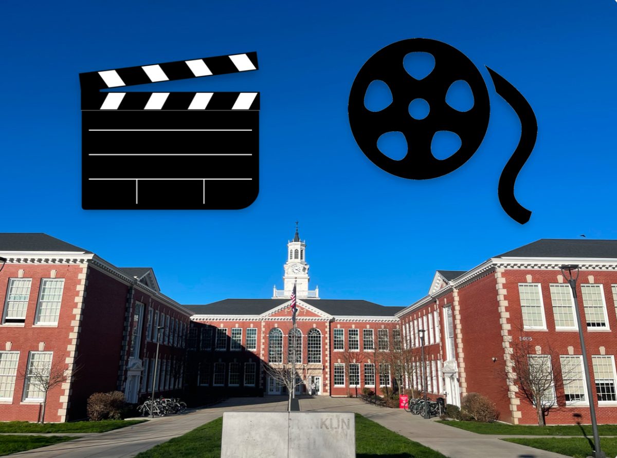 Franklin shown with planet-sized film equipment floating in the sky. This is the home of many teachers whose opinions regarding film you may or may not agree with.