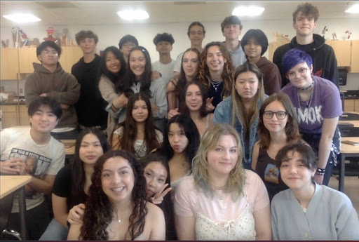 Dave Sherden’s Sports Medicine 3-4 class from the 2023-2024 school year. This is just one of the many classes that Sherden has taught and mentored over his nearly 40-year career. Photo by Dave Sherden.