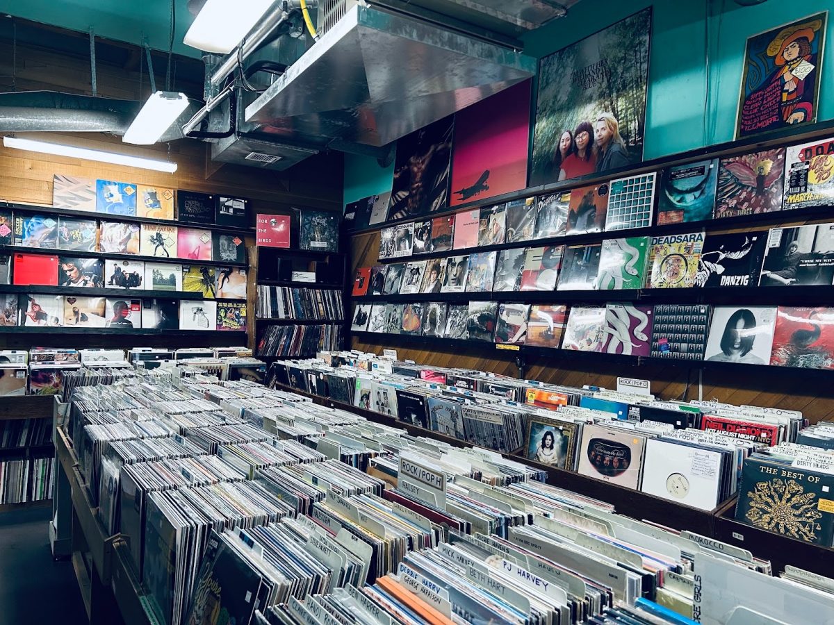 Part of Music Millennium's vinyl collection, consisting of many artists and bands. Music is a big part of Portland’s identity, and Music Millennium plays an important role in that, as one of the most popular music stores in Portland. Photo by Kai Blanchard-Ambrose.
