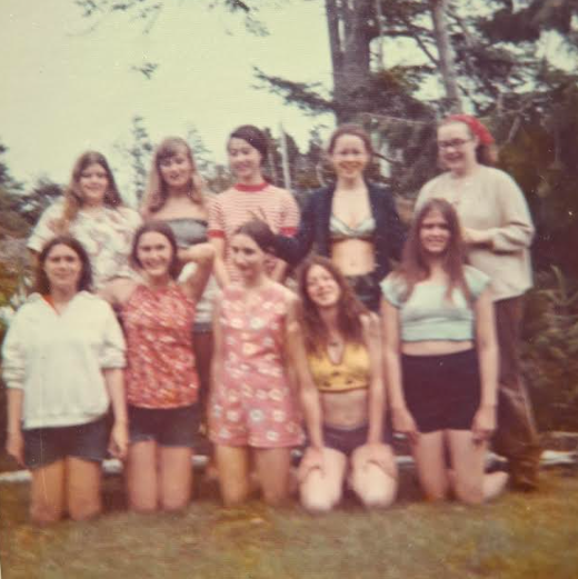 Leslie Sawyer poses with her friends 51 years ago. The group remains friends to this day, thanks to the effort they have put in and the support they have shown each other. Photo via Leslie Sawyer.