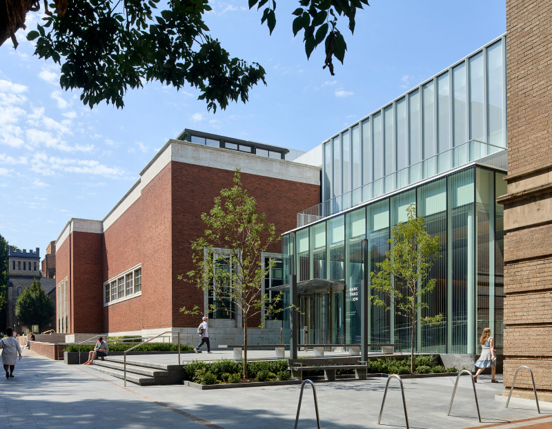 The Portland Art Museum’s Mark Rothko Pavilion and East Plaza. The newly constructed pavilion is part of a decade-long vision for the museum’s future. Photo by Jeremy Bittermann.