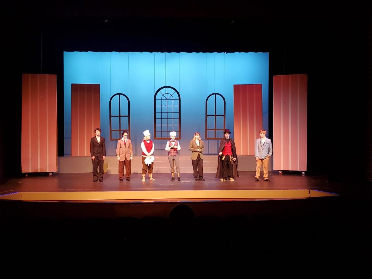 A glimpse of the stage and actors from Franklin’s fall musical, “The Drowsy Chaperone.” The vibrant costumes and distinct set design capture the lively essence of this performance. Photo by Scar Dickerson.