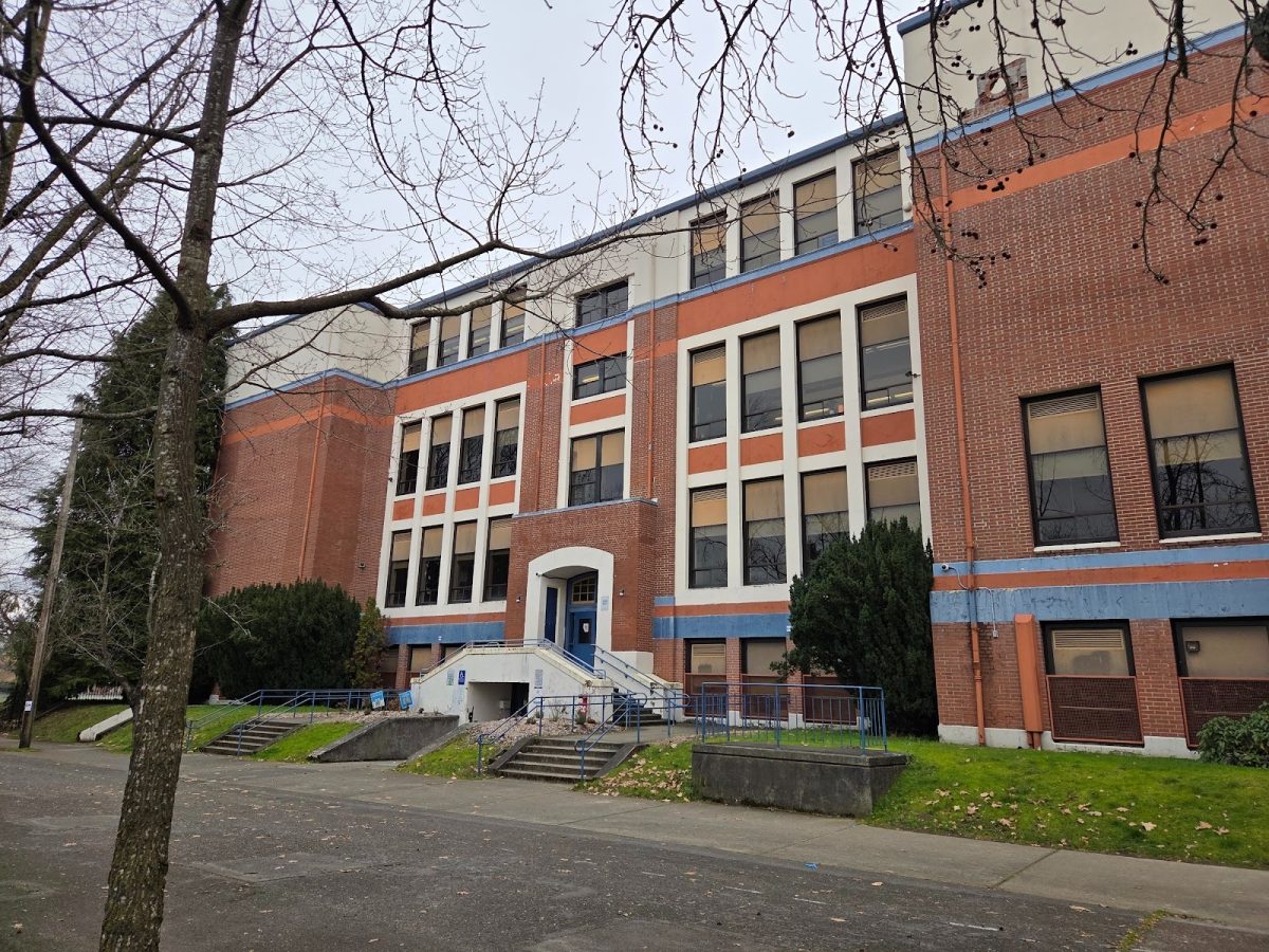 The exterior of Jefferson High School. In January, the school board voted to end Jefferson’s dual assignment status, with the hopes of turning it into an ordinary neighborhood high school with more students and course offerings. Photo by Charlie Dickerson.
