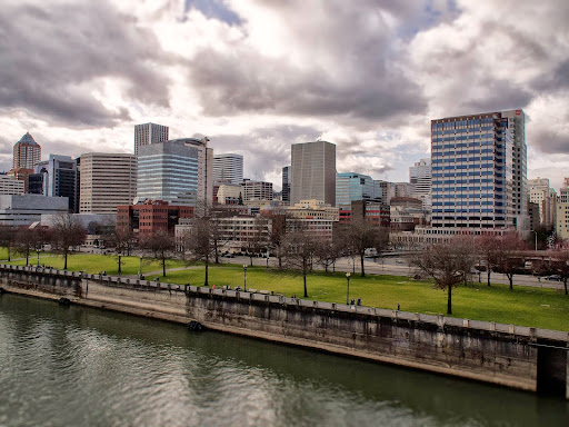 A view of various office, retail, and residential buildings in downtown Portland. Ever since the pandemic, much of the central city has been left empty and inactive — something city planners are attempting to tackle. Photo via Nicholas Starin.